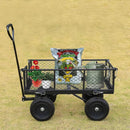 BILT HARD 400 lbs 10" Flat Free Tires Steel Garden Cart with 180° Rotating Handle and Removable Sides, 4 Cu.Ft Capacity Utility Heavy Duty Garden Carts and Wagons BILT HARD 400 lbs 10" Flat Free Tires Steel Garden Cart with 180° Rotating Handle and Removable Sides, 4 Cu.Ft Capacity Utility Heavy Duty Garden Carts and Wagons