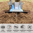 BILT HARD 16" Electric Tiller Cultivator β 13.5 Amp Motor, 6 Steel Tines, Foldable Garden Rototiller with Adjustable Wheels BILT HARD 16" Electric Tiller Cultivator β 13.5 Amp Motor, 6 Steel Tines, Foldable Garden Rototiller with Adjustable Wheels
