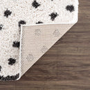 Chaia Dotted Black & White Plush Rug Chaia Dotted Black & White Plush Rug