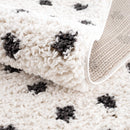 Chaia Dotted Black & White Plush Rug Chaia Dotted Black & White Plush Rug