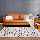 Chaia Dotted Black & White Plush Rug Chaia Dotted Black & White Plush Rug