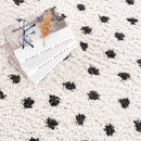 Chaia Dotted Black & White Plush Rug Chaia Dotted Black & White Plush Rug