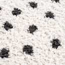 Chaia Dotted Black & White Plush Rug Chaia Dotted Black & White Plush Rug
