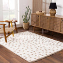 Chaia Dotted Cream & Brown Plush Rug Chaia Dotted Cream & Brown Plush Rug