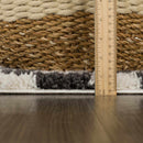 Kieu Black & White Checkered Shag Rug Kieu Black & White Checkered Shag Rug