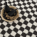 Kieu Black & White Checkered Shag Rug Kieu Black & White Checkered Shag Rug