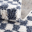 Kieu Blue & White Checkered Area Rug Kieu Blue & White Checkered Area Rug