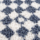 Kieu Blue & White Checkered Area Rug Kieu Blue & White Checkered Area Rug
