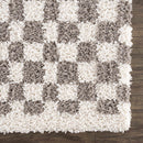 Kieu Taupe Checkered Plush Rug Kieu Taupe Checkered Plush Rug
