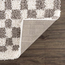 Kieu Taupe Checkered Plush Rug Kieu Taupe Checkered Plush Rug