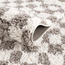 Kieu Taupe Checkered Plush Rug Kieu Taupe Checkered Plush Rug