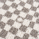 Kieu Taupe Checkered Plush Rug Kieu Taupe Checkered Plush Rug