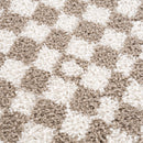 Kieu Taupe Checkered Shag Rug Kieu Taupe Checkered Shag Rug