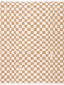 Kieu Mustard & Ivory Checkered Area Rug Kieu Mustard & Ivory Checkered Area Rug