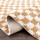 Kieu Mustard & Ivory Checkered Area Rug Kieu Mustard & Ivory Checkered Area Rug