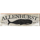 Allenhurst Whale Grey Latitude Longitude | Wall Art Print on Real Wood Allenhurst Whale Grey Latitude Longitude | Wall Art Print on Real Wood