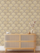 Beige Gold Effect Art Deco Style Luxury Wallpaper Beige Gold Effect Art Deco Style Luxury Wallpaper