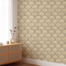 Beige Gold Effect Art Deco Style Luxury Wallpaper Beige Gold Effect Art Deco Style Luxury Wallpaper