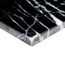 MSI Black Withvein Polished Marble Wall and Floor Tile 12"x12" MSI Black Withvein Polished Marble Wall and Floor Tile 12"x12"