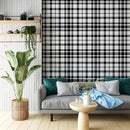 Black and White Tartan Plaid Wallpaper Peel and Stick Black and White Tartan Plaid Wallpaper Peel and Stick