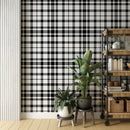Black and White Tartan Plaid Wallpaper Peel and Stick Black and White Tartan Plaid Wallpaper Peel and Stick