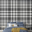 Black and White Tartan Plaid Wallpaper Peel and Stick Black and White Tartan Plaid Wallpaper Peel and Stick