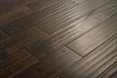 "Image of Oak Handscraped/Distressed Solid Hardwood Flooring in Blackmoon Oak. Each plank measures 3/4 x 4.75 inches. SKU: TRPSH-OBO." "Image of Oak Handscraped/Distressed Solid Hardwood Flooring in Blackmoon Oak. Each plank measures 3/4 x 4.75 inches. SKU: TRPSH-OBO."