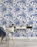 Blue Toile Wallpaper Peel and Stick Blue Toile Wallpaper Peel and Stick