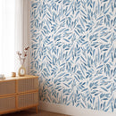 Blue Watercolor Leaves Wallpaper Blue Watercolor Leaves Wallpaper