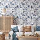 Light Blue Leaves Peel and Stick Wallpaper Light Blue Leaves Peel and Stick Wallpaper