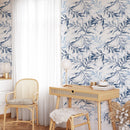 Light Blue Leaves Peel and Stick Wallpaper Light Blue Leaves Peel and Stick Wallpaper