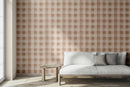 Boho Beige Checkered Wallpaper - Modern Farmhouse Decor Boho Beige Checkered Wallpaper - Modern Farmhouse Decor