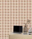 Boho Beige Checkered Wallpaper - Modern Farmhouse Decor Boho Beige Checkered Wallpaper - Modern Farmhouse Decor