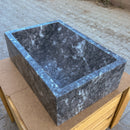Bursa Gray Marble Rectangular Stone Sink Polished (W)12" (L)18" (H)6" Bursa Gray Marble Rectangular Stone Sink Polished (W)12" (L)18" (H)6"