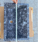 Bursa Gray Marble Rectangular Stone Sink Polished (W)12" (L)18" (H)6" Bursa Gray Marble Rectangular Stone Sink Polished (W)12" (L)18" (H)6"