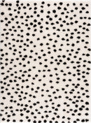 Cansu Black & White Dotted Area Rug Cansu Black & White Dotted Area Rug