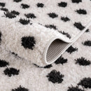 Cansu Black & White Dotted Area Rug Cansu Black & White Dotted Area Rug