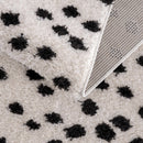 Cansu Black & White Dotted Area Rug Cansu Black & White Dotted Area Rug