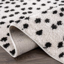 Cansu Black & White Dotted Area Rug Cansu Black & White Dotted Area Rug