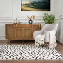 Cansu Black & White Dotted Area Rug Cansu Black & White Dotted Area Rug