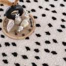 Cansu Black & White Dotted Area Rug Cansu Black & White Dotted Area Rug