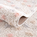 Cansu Pink & Cream Dotted Area Rug Cansu Pink & Cream Dotted Area Rug