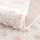 Cansu Pink & Cream Dotted Area Rug Cansu Pink & Cream Dotted Area Rug