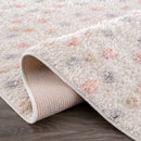 Cansu Pink & Cream Dotted Area Rug Cansu Pink & Cream Dotted Area Rug
