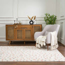Cansu Pink & Cream Dotted Area Rug Cansu Pink & Cream Dotted Area Rug