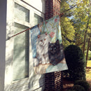 A Black Cat and A White Cat Flag Canvas House Size CDCO0510CHF A Black Cat and A White Cat Flag Canvas House Size CDCO0510CHF