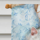 A Black Cat and A White Cat Flag Canvas House Size CDCO0510CHF A Black Cat and A White Cat Flag Canvas House Size CDCO0510CHF