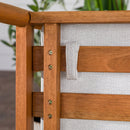 Circa Modern Solid Wood Spindle Patio Loveseat Circa Modern Solid Wood Spindle Patio Loveseat