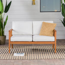 Circa Modern Solid Wood Spindle Patio Loveseat Circa Modern Solid Wood Spindle Patio Loveseat