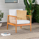 Circa Modern Solid Wood Spindle Patio Lounge Chair Circa Modern Solid Wood Spindle Patio Lounge Chair